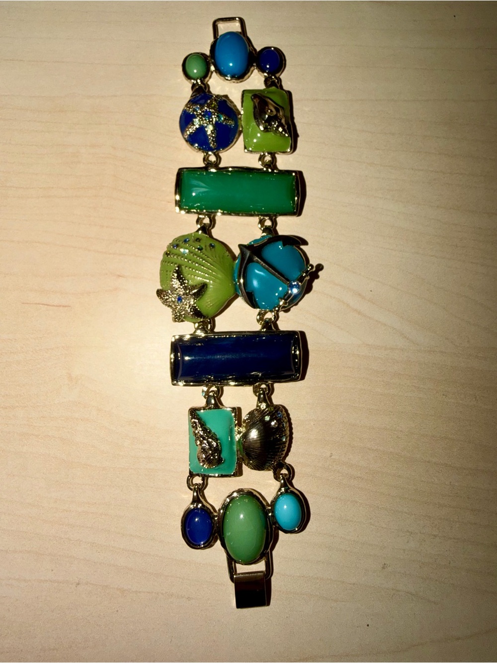 Colorful Ocean-Inspired Multi-Stone Bracelet - Blue & Green